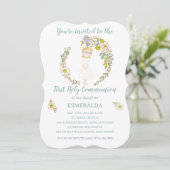 Invitación de Comunión ESMERALDA Kaart (Staand voorkant)