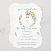 Invitación de Comunión MICAELA Kaart (Voorkant / Achterkant)