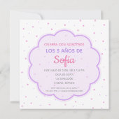 Invitación de Cumpleaños 5.25" x 5.25" Kaart (Achterkant)