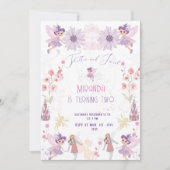 Invitación de cumpleaños de hadas Invitation Kaart (Voorkant)