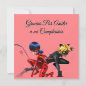 Invitación de Cumpleaños Kaart (Achterkant)