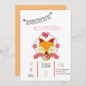 invitacion de cumpleaños kaart (Voorkant / Achterkant)