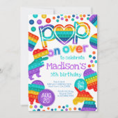 Invitación de cumpleaños Pop It Kaart (Voorkant)