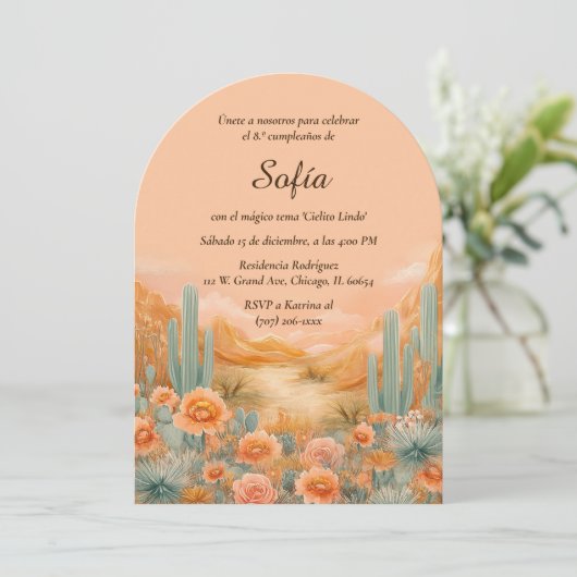 Invitación de Cumpleaños Temática Cielito Lindo Kaart (Staand voorkant)