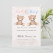 Invitación de gender onthullen kaart (Staand voorkant)