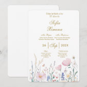 Invitación de quinceañera elegante uitnodiging (Voorkant / Achterkant)