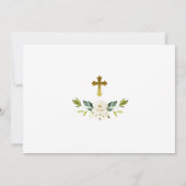 Invitación de Rosas Blancas para Bautizo Kaart (Achterkant)