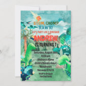 Invitación Dinosaur Birthday Invitation, Dinosaurs Kaart (Voorkant)