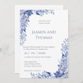 Invitación Elegant Floral Wedding Invitation (Devant / Derrière)