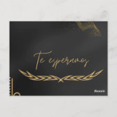 invitacion elegante bodas briefkaart (Achterkant)