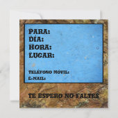 Invitación - Feliz Cumpleaños - Oranje Roos Kaart (Achterkant)