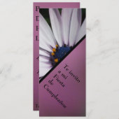 Invitación - Fiesta Cumpleaños - Margarita Blanca Kaart (Voorkant / Achterkant)