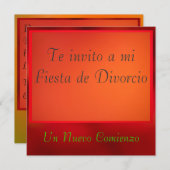 Invitación - Fiesta de Divorcio Kaart (Voorkant / Achterkant)