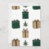 Invitación Fiesta en Casa de Navidad Minimalista Kaart (Achterkant)