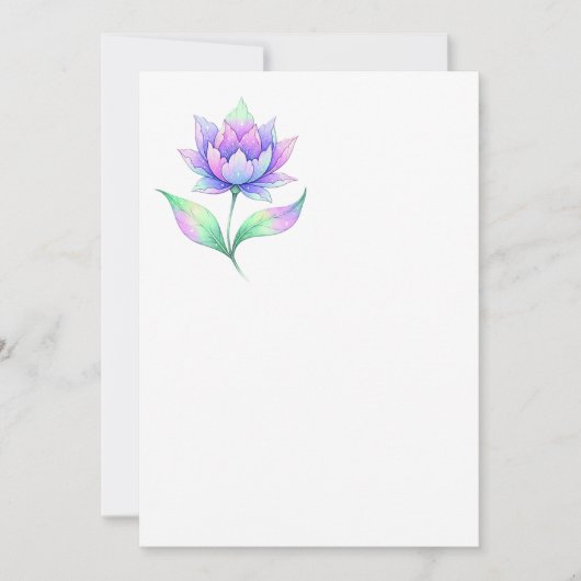 Invitacion flor multicolor kaart (Voorkant)