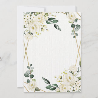 Invitacion Flores Blancas para boda Kaart