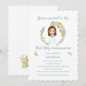 Invitación GEORGIA Primera Comunión Kaart (Voorkant / Achterkant)