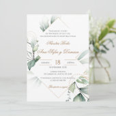 Invitación Greenery Spanish Wedding Invitation (Debout devant)