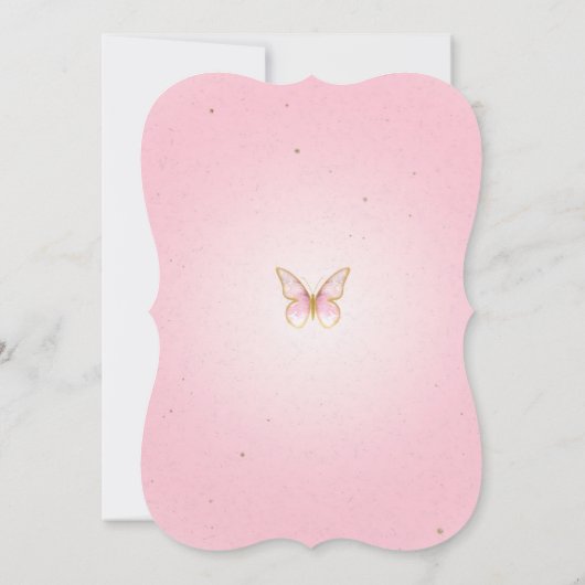 Invitación Mariposas, Arcoiris y Flores Kaart (Achterkant)