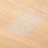 Invitación minimalista para boda acryl uitnodigingen (Laagn)