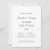Invitación minimalista para boda kaart (Voorkant)