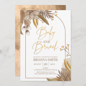 Invitación Modern Boho Floral Brunch Invitation Kaart (Voorkant / Achterkant)
