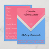 Invitación - Nuestro Aniversario Kaart (Voorkant / Achterkant)