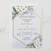 Invitación para boda de oro kaart (Voorkant / Achterkant)