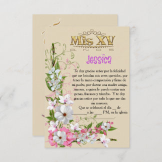 Invitación para fiesta de 15 años kaart