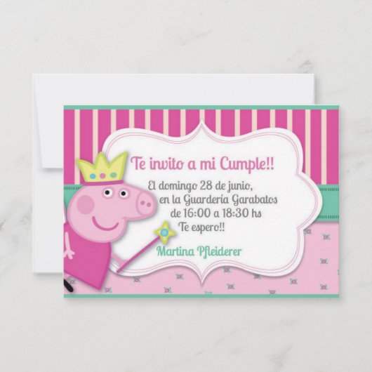 Invitacíon Pepa Kaart (Voorkant)