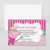 Invitacíon Pepa Kaart (Voorkant / Achterkant)