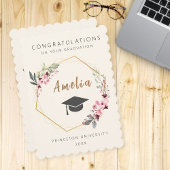 Invitación Personalized graduation ticket with cap Kaart