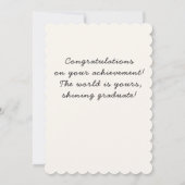 Invitación Personalized graduation ticket with cap Kaart (Achterkant)