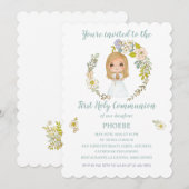 Invitación PHOEBE Primera Comunión Kaart (Voorkant / Achterkant)