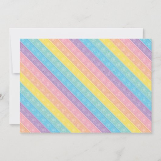 Invitación Pop It Niña Kaart (Achterkant)