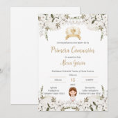 Invitación Primera Comunión Niña Kaart (Voorkant / Achterkant)