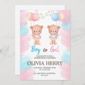 INVITACION REVELACION DE GENERO KAART (Voorkant / Achterkant)