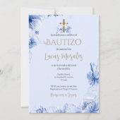 Invitación Spanish Baptism Boy invitation (Devant)