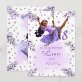 Invitación Template Isabella's Birthday Invitation Kaart (Voorkant / Achterkant)