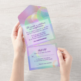 Invitación Todo En Uno - Cumpleaños - Editable All In One Uitnodiging