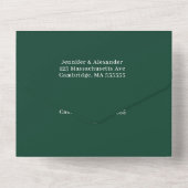 Invitación Todo En Uno elegant eucalyptus wedding All In One Uitnodiging (Achterkant)