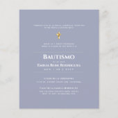 Invitaciones de Bautismo Español Católico Moderno (Voorkant)
