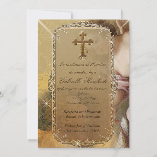 invitaciones de bautizo, Baptism Invitations Kaart (Voorkant)