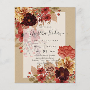 Invitaciones de Boda, Herfst van de Spaanse huweli Flyer