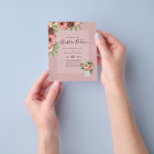 Invitaciones de Boda Roze Bloemen Bruiloft BUDGET Flyer (Hand)