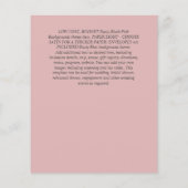 Invitaciones de Boda Roze Bloemen Bruiloft BUDGET Flyer (Achterkant)