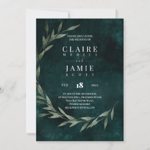 INVITATIE - KLASSIEKE 'GROENE RUSTIC' SAVE THE DATE