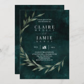 INVITATIE - KLASSIEKE 'GROENE RUSTIC' SAVE THE DATE (Voorkant / Achterkant)