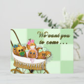 INVITATIE - MULTIDOELEINDE - POTATOSPUDS VOOR BABY KAART (Staand voorkant)