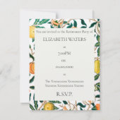 INVITATIE VAN WILLIAM MORRIS-RETIMENT PARTIJ KAART (Achterkant)